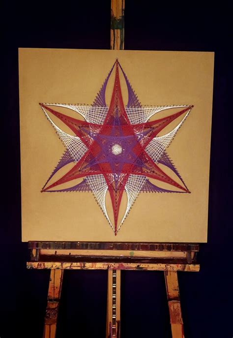 Star Tetrahedron Sacred Geometry String Art Etsy