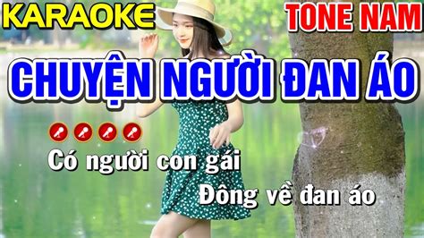 CHUYỆN NGƯỜI ĐAN ÁO Karaoke Nhạc Sống Bolero Tone Nam PHỐI HAY Tình