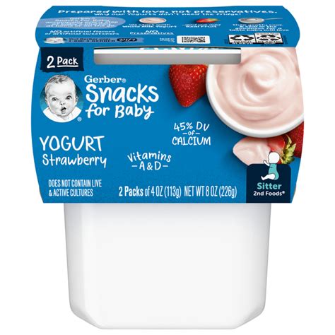 Save On Gerber Snacks Nd Baby Food Strawberry Yogurt Blends Ct