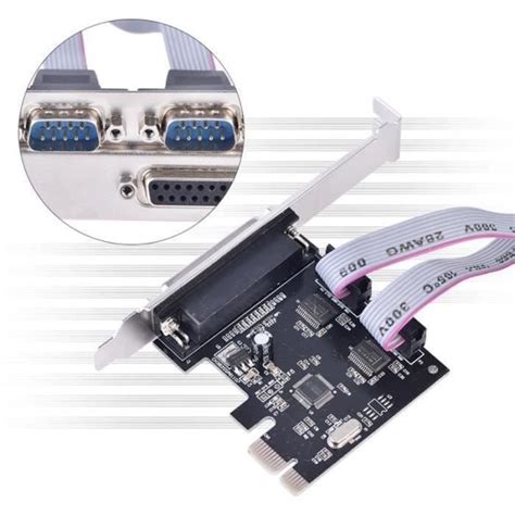 PCI E à 2 Ports Série DB9 RS232 1 Port Parallèle LPT DB25 Adaptateur