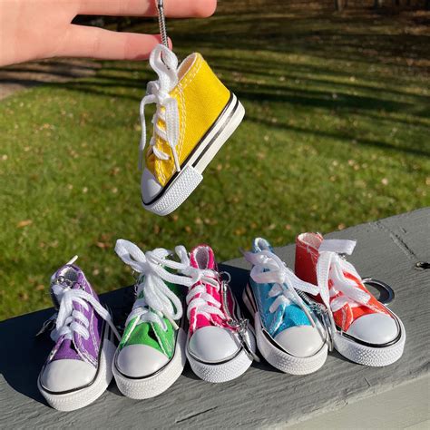 Converse Style Hightop Shoe Keychain Novelty Keychain - Etsy