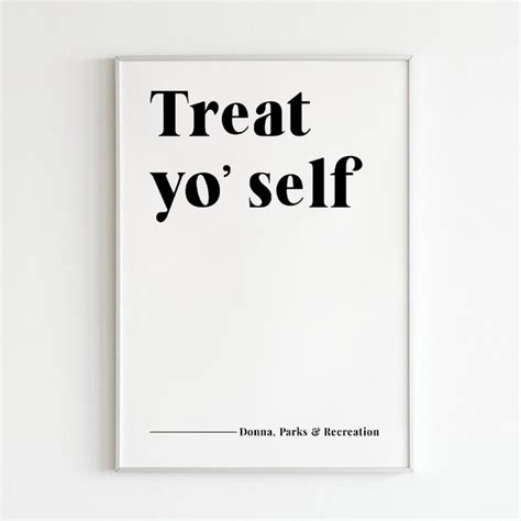 Treat Yo Self Parks and Rec Poster - Etsy