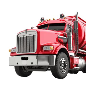 Red Tanker Truck Closeup Truck Semi Truck Tanker Png Transparent