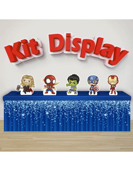 Kit Display Vingadores Baby Aquarela Tudo Para Sua Festa Infantil