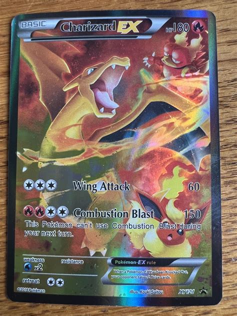 2016 Pokemon Charizard EX XY121 Black Star Promo TCG Full Art Values