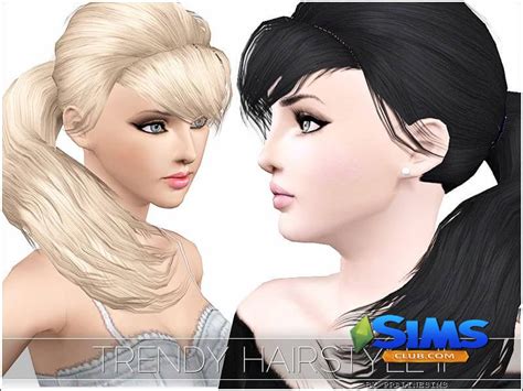 Прическа Trendy Hairstyle для Симс 3 | Женские прически для Симс 3