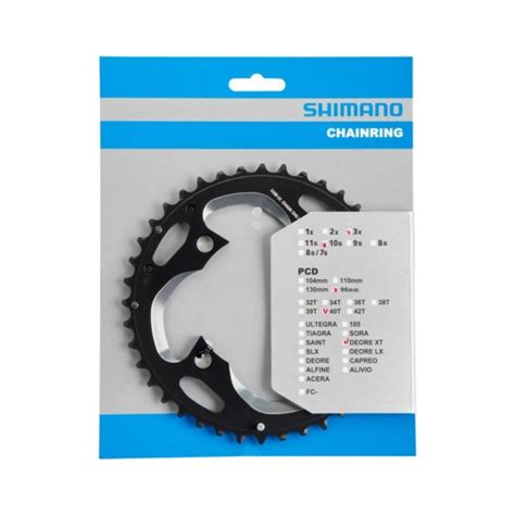 SHIMANO Deore XT M782 Triple 40D 10v Chainring At Sanferbike