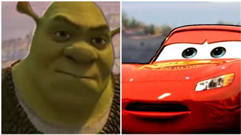 Shrek Vs Lightning Mcqueen Short Battle Youtube