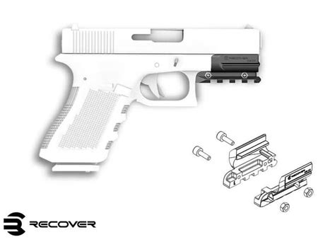 Recover Tactical Adattatore Tattico Picatinny Over Rail Glock