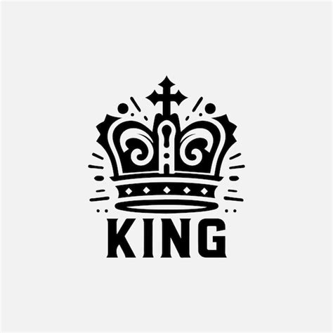 Premium Vector King Crown Logo Vector Illustration Black And White Logo