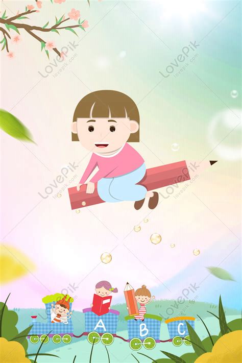 Kindergarten School Cute Poster Download Free Poster Background Image