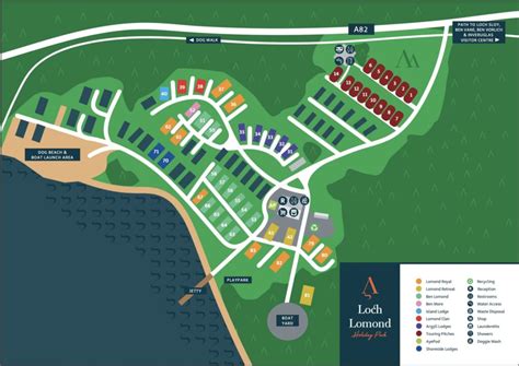 Resort Map of Loch Lomond Holiday Park, Inveruglas, UK