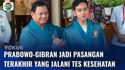 Pasangan Prabowo Gibran Jalani Pemeriksaan Kesehatan Libatkan 50