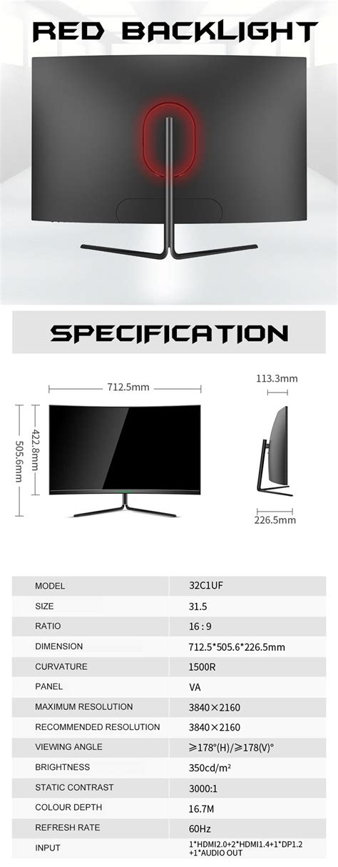 Titan Army Uhd K R Curved Hz Monitor C Uf