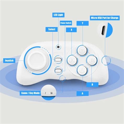 Dilwe Manette De Jeu Multifonction Manette De Jeu Bluetooth Sans Fil