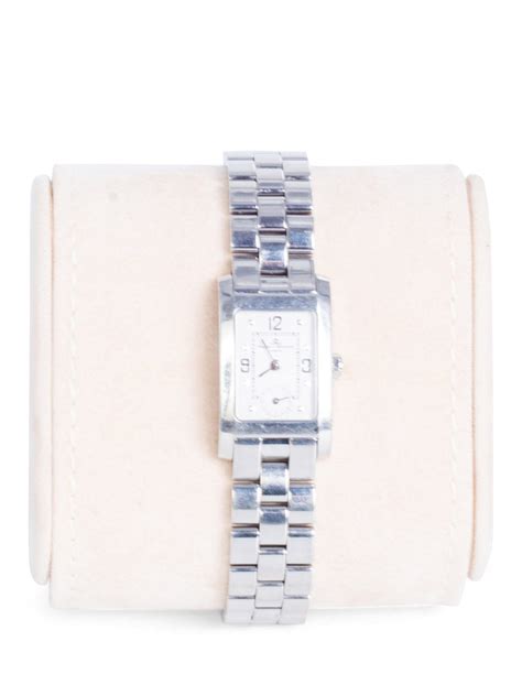 Baume And Mercier Stainless Steel Rectangular Watch White