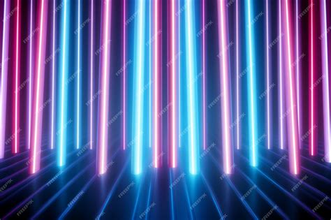 Premium Photo Colorful Abstract Neon Light Tube Backdrop