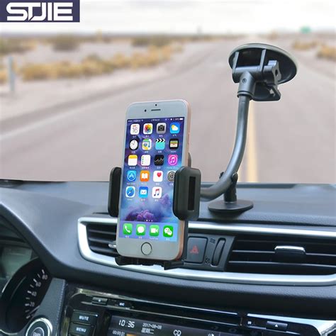 STJIE universal car phone holder long arm car windshield phone stand for smartphone cellphone ...