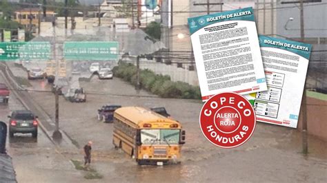 Copeco Emite Alerta Roja Emite Para Ocho Departamentos Por Lluvias