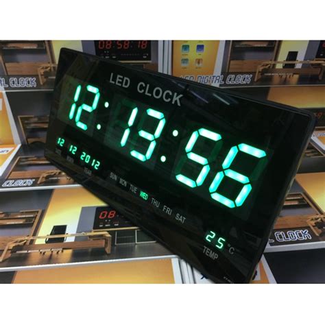 Jual Order Langsung Jam Dinding Digital Led Meja Led Clock 4622 Hijau Berkualitas Shopee Indonesia