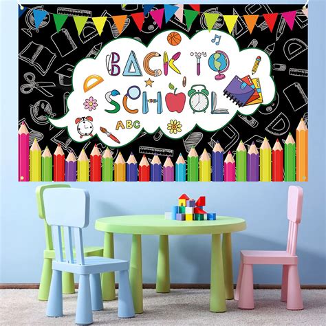 Buy Back To School Banner Backdrop Extra Large Fabric Welcome Back To School Decorations First