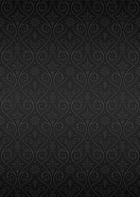 Dark Ornate Floral Seamless Pattern Vector 02 Free Download