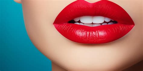 Premium AI Image A Closeup Shot Of Luscious Lips Adorned With A