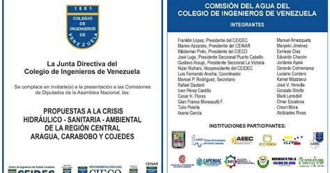 Cris y Una Montaña de Gente: El Colegio de Ingenieros de Venezuela presenta las propuestas a la ...