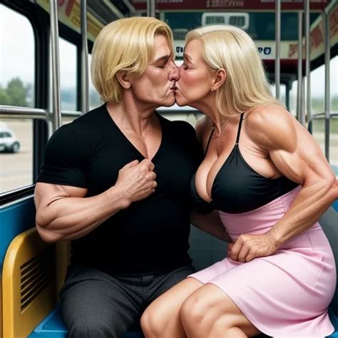 Photo In 4k Gilf Huge Older Muscle Woman In Black Bikini