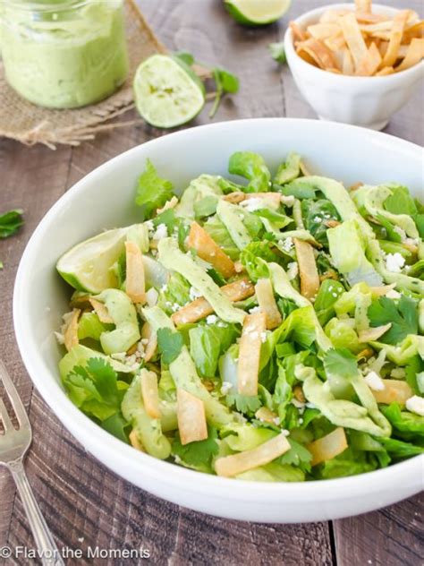 Mexican Caesar Salad With Creamy Avocado Dressing Flavor The Moments