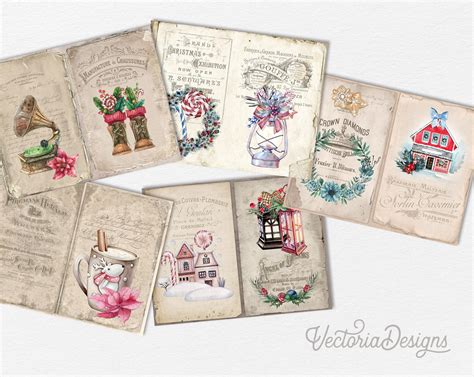 The Cutest Christmas Junk Journal Kit Christmas Ephemera Christmas