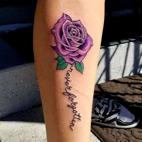 81 Pretty Purple Rose Tattoo Ideas [2024 Inspiration Guide] | Rose tattoos for women, Purple ...