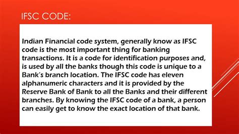 Ppt The Importance Of Ifsc Codes Powerpoint Presentation Free Download Id 7222755