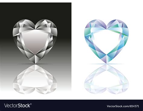 Heart Shaped Diamond Royalty Free Vector Image