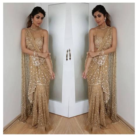 Shilpa Shetty In This Gold Saree Is Grace Glamour And Poise Redefined