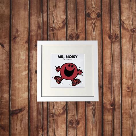 Personalised Mr Noisy White Framed Print