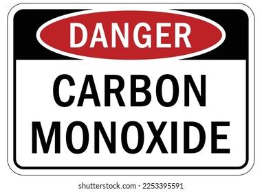 Carbon Monoxide Safety Sign Labels Stock Vector Royalty Free