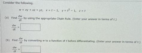 Solved Consider The Following W Xy Xz Yz X T Y T Z T Chegg