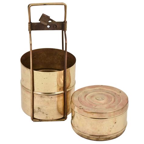 Brass Tiffin Box With Three Compartments