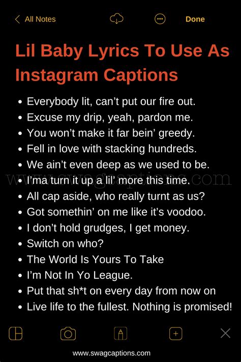 Lil Baby Lyrics To Use As Instagram Captions Artofit