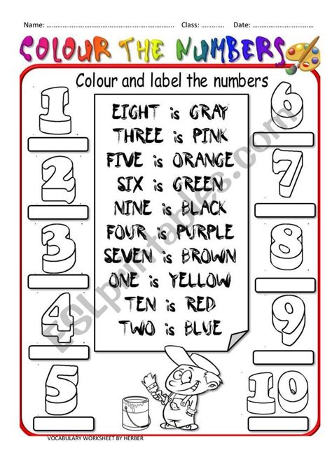 Numeros En Ingles Worksheet