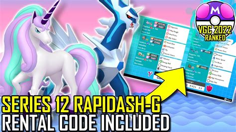 Series 12 Galarian Rapidash Team Vgc 2022 Pokémon Sword And Shield