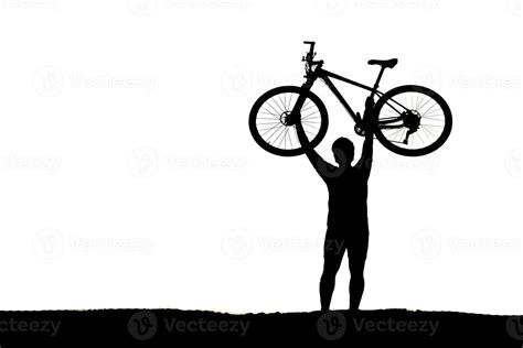 Silueta De Una Persona Montando En Bicicleta 10860592 Foto De Stock En