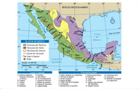 Mapas Hidrografía Mexico Mapas México y Latinoamerica