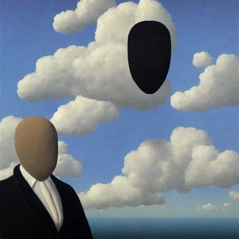 Portrait Of A Man Whos Head Is A Cloud His Head Is Stable Diffusion