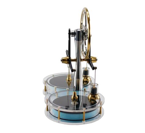 Twin Cylinder Stirling Engine Solar Assembled From