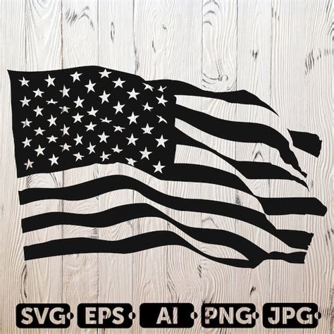 American Flag Svg Cutting Files 2 Usa Flag Digital Clip Art Etsy