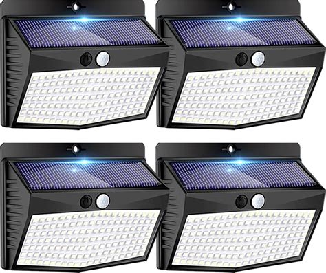 Peasur Solar Security Lights Outdoor Motion Sensor 138LED 4 Pack Solar