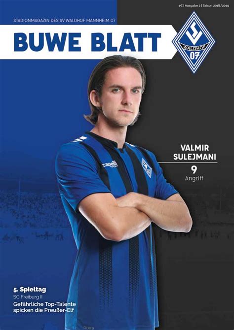 SVW Buwe Blatt Ausgabe 2 Saison 2018 19 By SV Waldhof Mannheim 07 Issuu