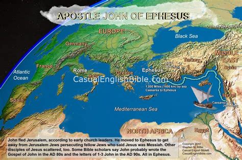 Map John in Ephesus - Casual English Bible